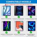 iPad Air 11 inch Case with Keyboard (M2) 2024, Detachable Bluetooth Keyboard, 7 Colors Backlit, Smart Protection Cover with Pencil Holder for Air 5th/4th 10.9 & iPad Pro 11 4th/3rd/2nd/1st Gen Green