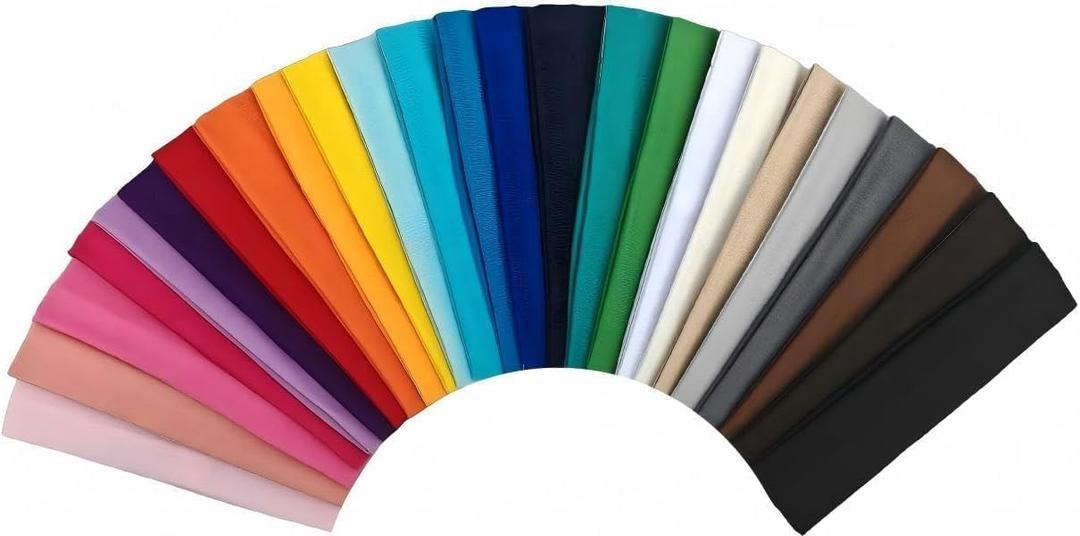 25 Pack Headbands for Women Colorful Non Slip Stretchy Elastic Head Bands