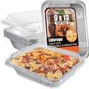 Aluminum Pans with Clear Lids 9x13-10 Pack Aluminum Foil Pans, Heavy Duty Disposable Pans for Cooking, Baking, Meal Prep, Parties & Food Storage