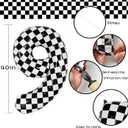 5 x 40 Inch Checkered Number Balloon - Race Flag Pattern Big Helium Balloon for Birthday Party Decorations - Black & White Balloon for Kids Adults Party Supplies (Racing Car, Number 9)