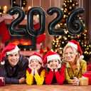 Number Balloons 16 Inch Black 0-9 Number Foil Balloons 14 Pcs Custom Digital Balloons for Party Decorations New Years Eve Party Birthday Graduations Anniversary Baby Shower