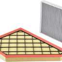 A3212C CF11966 Engine Air Filter and Cabin Air Filter for 2018-2023 Chevy Traverse/ 2019-2024 Chevy Blazer/ 2017-2023 GMC Acadia/ 2018-2024 Buick Enclave/ 2017-2024 Cadillac XT5 XT6