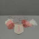 Pink 1st Birthday high Chair Banner - First Party Decorations for Girl's Birthday, Blush Pink Cake Smash Garland, Boho 1st Party Decor, Tassel Banner, Photo Booth