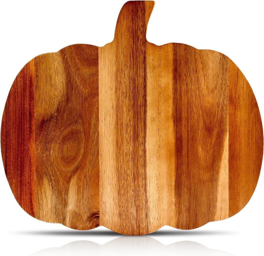 Halloween Charcuterie Board Gifts Pumpkin Shaped Wooden Cutting Boards for Kitchen Fall Serving Platter Turkey Thanksgiving Cheese Board Wood Halloween Trays Decor Modern Pumpkin Dishes Decoration