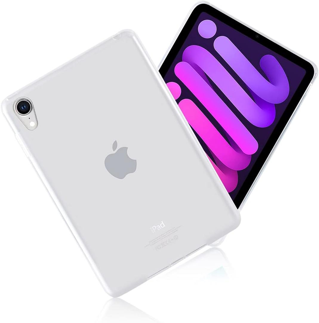 iCoverCase Compatible with iPad mini 7/6 Clear Case, Ultra-Thin Transparent Soft TPU Back Cover Flexible Protective Case 8.3" for Mini 7th (2024) / Mini 6th (2021) Generation (Clear)