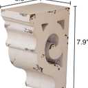 SOFE Corbels for Shelves Shabby Chic White Wood Corbels, Decorative Shelf Brackets Rustic Shelf Farmhouse Decor Distressed Vintage Small Floating Shelves for Wall, Living Room, Retro Wood Bookend