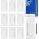 ELEGRP Smart Light Switch, 2.4GHz Wi-Fi Light Switch Compatible with Alexa & Google Assistant, Neutral Wire Required, APP Control and Timer Schedule, UL Certified, Single Pole/3 Way, White, 10 Pack