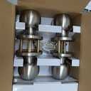 BESTTEN [2 Pack] Entry Door Knob with Lock, Keyed Different Door Lock for Exterior Door and Front Door, Standard Ball, Satin Nickel