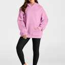 Trendy Queen Womens Oversized Hoodies Fleece Sweatshirts Fall Fashion Pullover Sweaters Winter Clothes (Pink, XL)