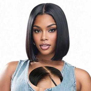 Bob Glueless Wigs Human Hair Pre Plucked Pre Cut 12 Inch Straight Wig 9x6 HD Lace Closure Wig Short Bob Glueless Wigs Human Hair Black Wig Human Hair Wear and Go Glueless Wig 200% Density for Women