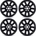 4-Pack Wheel Skins Compatible for 2018-2023 Chevy Traverse, 18 inch Wheel Skin Cover for 18-23 Traverse Black Color Hubcap Replacements