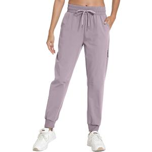 Women's Lightweight Hiking Joggers - Quick-Dry Casual Pants with Pockets for Outdoor Athletic Camping & Travel (XL)