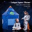 Hallo Deer Rocket Ship Kids Play Tent with Star, Foldable Pop Up Tent Kids, Castle Kid Tent Indoor Outdoor Fun & Imagination, Toddler Tents Indoor Gifts for Baby Boys Girls