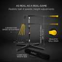 ZivPlay Baseball Hitting Trainer Baseball Swing Trainer Softball and Baseball Training Equipment for Batting Practice with Height and Speed Adjustment