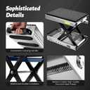 1500 LBS Motorcycle Jack, Thickened 0.48" Rubber Pad Motorcycle Stand Lift, Upgraded Labor-Saving Bearing, Steel Motorcycle Center Stand with Carrying Handle and Anti-Slip Bottom for Heavy ATV