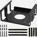 Under Desk Mount Bracket Carbon Steel Under Desk Laptop Mount with Shock Absorbing Strips Effective Protection Monitor Holder Rack Compatible with Mini M4/M4 Pro