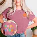 Grandma Shirt Woman Cool Grandma Club T-Shirt Floral Graphic Tee Nana Gifts Shirts Funny Letter Print Tops (S)