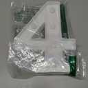 Pooqla Decorative LED Light Up Number Letters, White Plastic Marquee Lights Sign Party Wedding Decor, Battery Operated (4) (8.86 in)