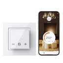 HEATIT Programmable Thermostat, WiFi Smart Thermostat for Electric Radiant Floor Heating with Touchscreen, 120V-240V Wide Voltage Range, Dual Sensing, White