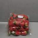 Happy Trees 30 Pieces  Artificial Strawberries Assorted Size, Lifelike Plastic Fake Fruit Decoration for Home Kitchen Party Photography Props (Red),(Pack 3)