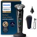 Philips Norelco Shaver i9000, Wet & Dry Electric Shaver, Ink Black, SenseIQ Technology, Triple Lift & Cut System, 360 Rotating Dual SteelPrecision Precision Blades, Nose Trimmer, Model X9000/90