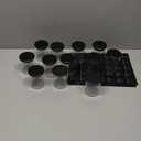 Glass Spice Jars with Labels-12 Pack- 6.8oz- 360 Labels- Spice Containers Bamboo Lids -Spices Organization for Cabinet-Drawer-Rack-Seasoning containers-herbs- Organizer-Spices Bottles-Black