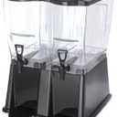 Carlisle FoodService Products Trimline Double Base Rectangular Drink Dispenser with Spigot for Catering, Buffets, Restaurants, Polycarbonate (Pc), 3.5 Gallons, Black