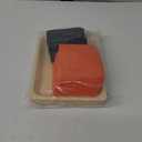 Perfectware 10 .5 inch wooden square plates with Halloween print and 50black and orange cocktail napkins, Brown