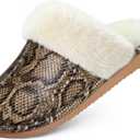 Litfun Women's Fuzzy Memory Foam Slippers Fluffy Winter House Shoes Indoor and Outdoor (6, Light Brown)