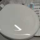 KOHLER Stonewood Quiet-Close, Round Toilet Seat Soft Close, Durable Wood, Easy Installation, Universal Fit, Home Essentials, White Finish, K-20467-0