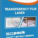 Uinkit 11x17 Laser Transparency Film OHP 50 Pack Acetate Sheets Clear Overhead Projector Laserjet Film for Color Laser Jet Printer and Copier A3 Menu Size 11 x 17 50 Pack Uinkit