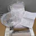 AIEAMPDO Industrial Metal Table Lamps Set of 2 Living Room Bedroom, 2 USB Ports Bedside Lamp with Glass Nightlight, Modern Desk Lamp for Entryway Office End Table, 4 Bulbs Included (Gray)