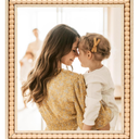 OMISHE Wood 8x10 Picture Frame with Decorative Beads for Wall Hanging or Tabletop, Boho Rustic Handcrafted 8 x 10 Frame with Shatter Resitant Plexiglass, Natural