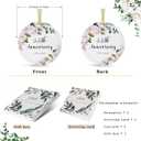 SIABERTERL 55th Anniversary Ornament 2025,55th Anniversary for Couple Parents,55 Years Anniversary Ceramic Ornament for Home Weddings with Ribbon and Love Color Gift Box