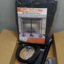 Retractable Screen Door with Sliding Track for 72x80 Inch Doors, Pet-Friendly Magnetic Fiberglass Mesh Screen to Keep Bugs Out, Fully Retractable for Balcony, Patio, French, and Sliding Doors (Black)