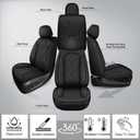 Seat Covers for Toyota Tacoma 2024 2025 2026 - Waterproof Faux Leather Car Seat Cover(2PCS Front, Black)