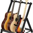 3 Multi Guitar Stand Rack With Thick Rubber Padding,Guitar Rack for Acoustic,Classical,Electric,Bass,Studio & Home,Durable,black(3 Holder)
