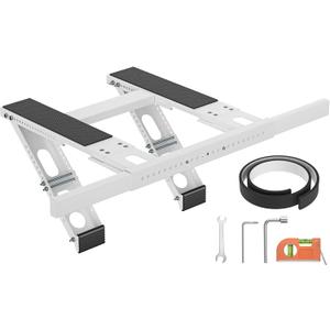 No-Drill AC Window Bracket, Air Conditioner Support Bracket for Single/Double Hung Windows, Heavy Duty Epoxy-Coated Steel Holds Up to 300lbs, Easy Installation & Adjustable