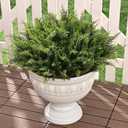 Waipfaru 12 Bundles Artificial Plants Outdoor, UV Resistant Artificial Plants, Fake Plants for Outdoor Porch Decor Lifelike Fake Bushes Greenery for Home Farmhouse Yard Decorations