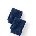 Lands' End Supima Towel Deep Sea Navy Washcloth Set