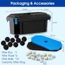 Antfraer Pond Filter Box, Outdoor Water Garden Filter Case for Pump Maintenance, Submersible & Fountain System Compatible, No Pump Included