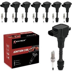 UF510 Ignition Coil Pack and Iridium Spark Plugs Set of 8 Compatible with Infiniti QX56 Nissan Armada Pathfinder Titan V8 5.6L,Replace#,UF482, 22448AR215
