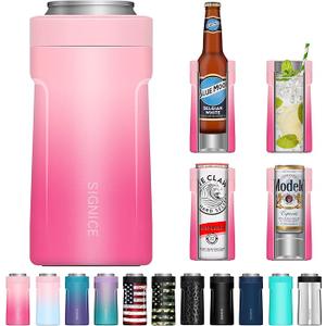Universal 12 oz Can & Bottle Insulator - Stainless Steel, Sakura