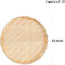 3 Pieces Handmade 13 Inch Wicker Round Fruit Basket Bamboo Woven Basket Tray Woven Food Storage Decorative Serving Tray Wall Hanging Baskets Kitchen Storage Farmhouse Decor Wall Decor Living Room