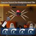Halloween Decorations Spider Wall Light, Indoor LED Spiders Lights with Remote ControlMagnetic Wall-Mounted Spider Light Creates a Scary Atmosphere for Homes, Living Rooms and Bedrooms(Black)