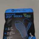 Lux Dual Grip Socks - Soccer Grip Socks for Men and Women. GripArray Performance & Comfort (Large, White (2 Packs))
