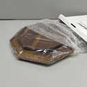 Set of 2 Acacia Wooden Trays Serving Platters Round Square Veggie Serving Tray Decor Bread Charcuterie Board Fruit Hosting Essentials Cheese Platter Vegetable Food Dish Charger Plate Charcuterie Board (8-10 Inch (Pack of 2))