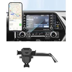 KEPHTH Car Phone Holder for Toyota Highlander Accessories 2020 2021 2022 2023 2024 2025 Mount Cell Phone Holder Fit for Most Smartphones(2020-2025 8 inch Screen Only)