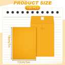 Geyee 100 Pcs 5'' x 7" Manilla Envelopes Clasp Gummed Mailing Envelopes Clasp Closure 28 lb Kraft Paper for Document School Office Business Home