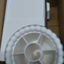 LETURE Rotating Office Desk Organizers and Accessories with 2 Drawer, Pencil Pen Marker Holder for Desk, Desktop Storage Organizers and Accessories for Office Home Art Supplies (White)